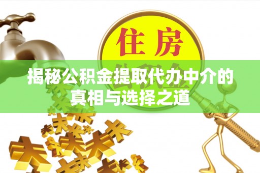兴义揭秘公积金提取代办中介的真相与选择之道