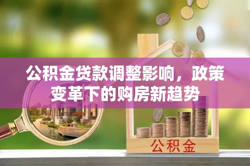 兴义公积金贷款调整影响，政策变革下的购房新趋势